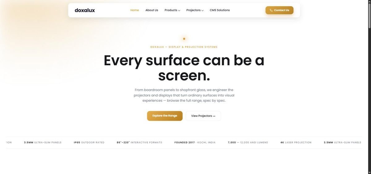 Doxalux website screenshot